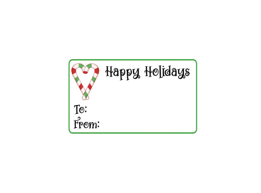 Christmas Present Name Labels!! Christmas Present Stickers!! Present Labels!! MerryChristmas!! Happy Holidays!! Seasons Greetings!! Stickers!! Candy Canes Sticker Label! Ornaments!! Ornaments Present Label!!