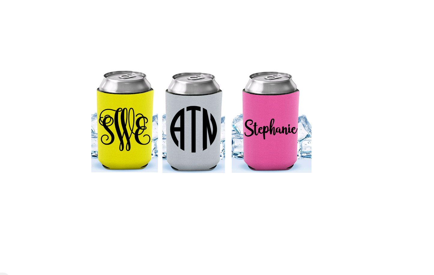 Personalized Can Cooler Sleeves!!! Multiple Colors!! Custom Vinyl Can Cooler Sleeves!!!