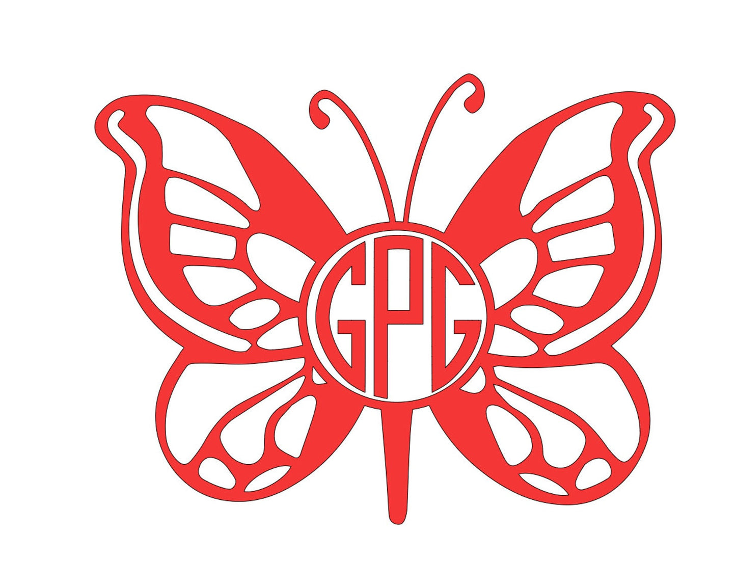 Butterfly Monogram Vinyl Decals!! Personalize Everything With Your Monogram!! Vinyl!! Decals!! Multiple Sizes!!