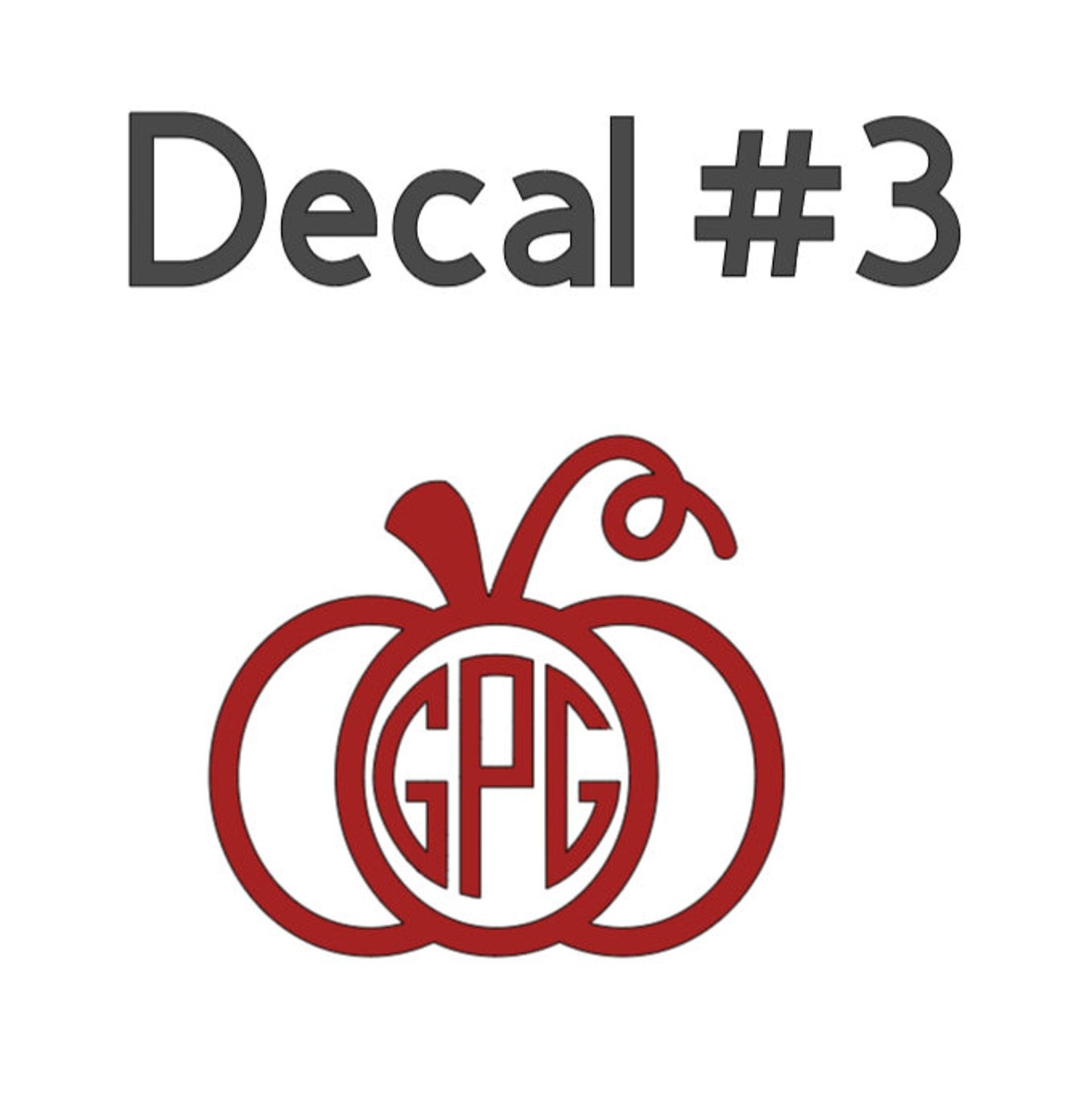 Pumpkin Monogram Vinyl Decals!! Personalize Everything With Your Monogram!! Vinyl!! Decals!!