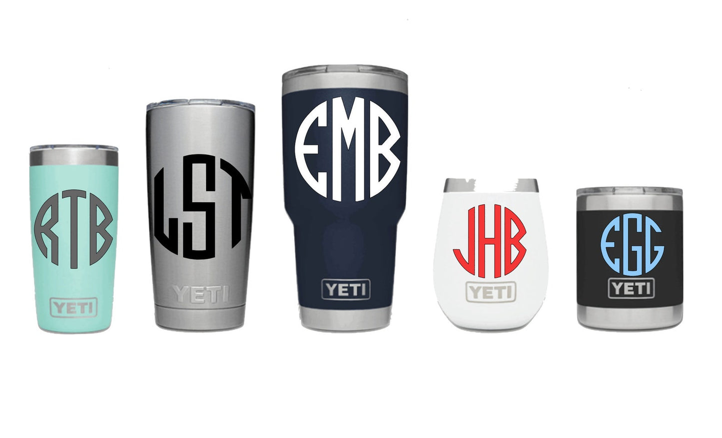 Round Monogram Vinyl Decals!! Personalize Everything With Your Monogram!! Vinyl!! Decals!! Multiple Sizes!!