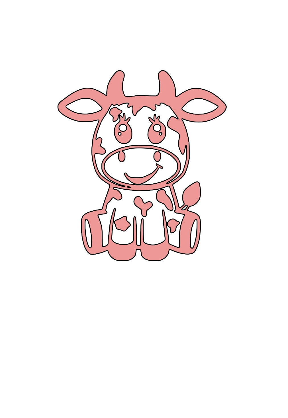 Cow Vinyl Decal!! Thanksgiving Decal!! Holiday Decals!! Custom Vinyl Decals!! Vinyl!! Decals!! Multiple Sizes!!