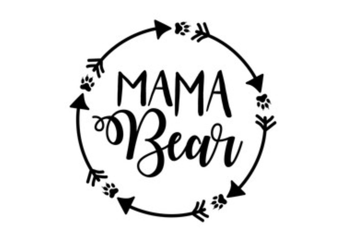 Mama Bear Vinyl Decal!! Thanksgiving Decal!! Holiday Decals!! Custom Vinyl Decals!! Vinyl!! Decals!! Multiple Sizes!!